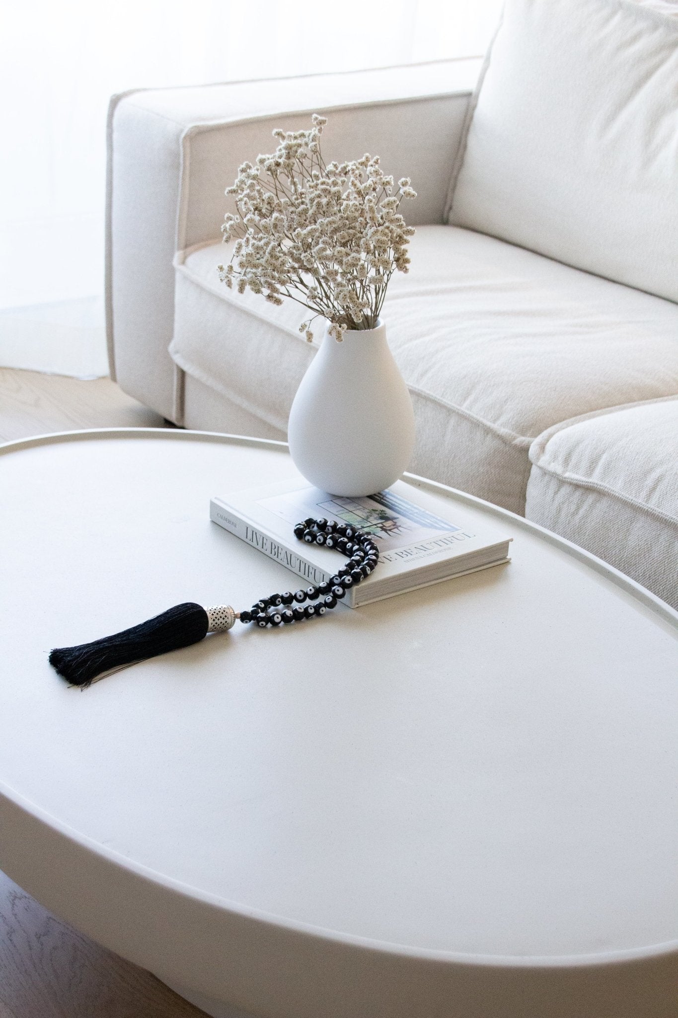 Evil eye home decor black glass beads necklace - Stylish Luck Home Decor | Hamsa \ Hand Of Fatima | Good Luck Gifts