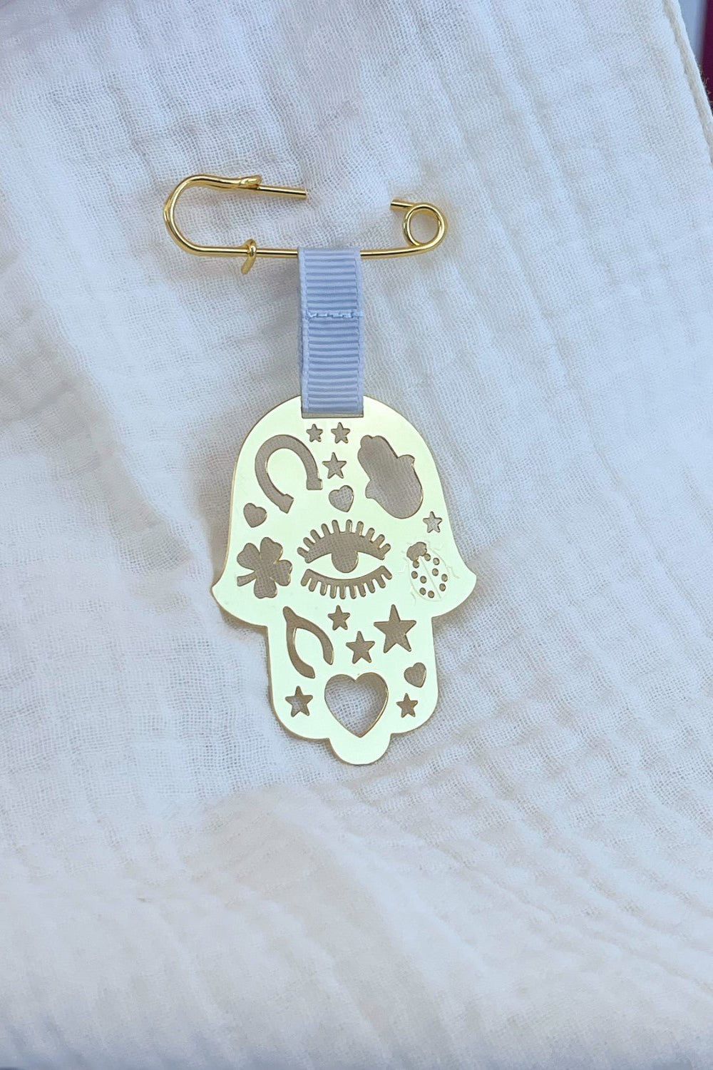 Hamsa hand evil eye Stroller Pin for Baby Good Luck - Stylish Luck Home Decor | Hamsa \ Hand Of Fatima | Good Luck Gifts