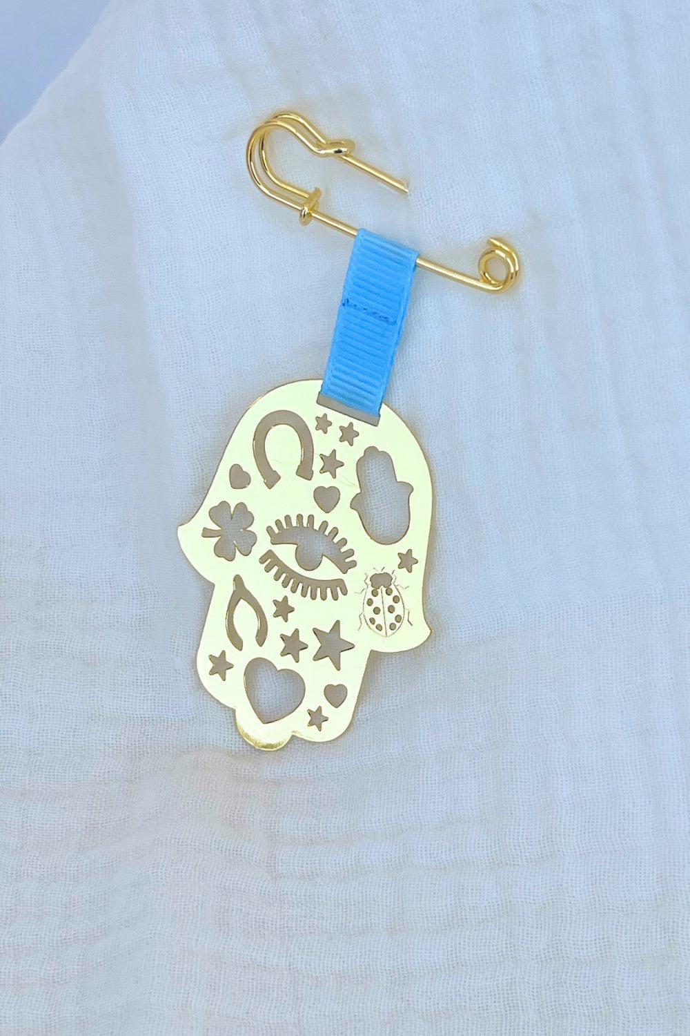 Hamsa hand evil eye Stroller Pin for Baby Good Luck - Stylish Luck Home Decor | Hamsa \ Hand Of Fatima | Good Luck Gifts