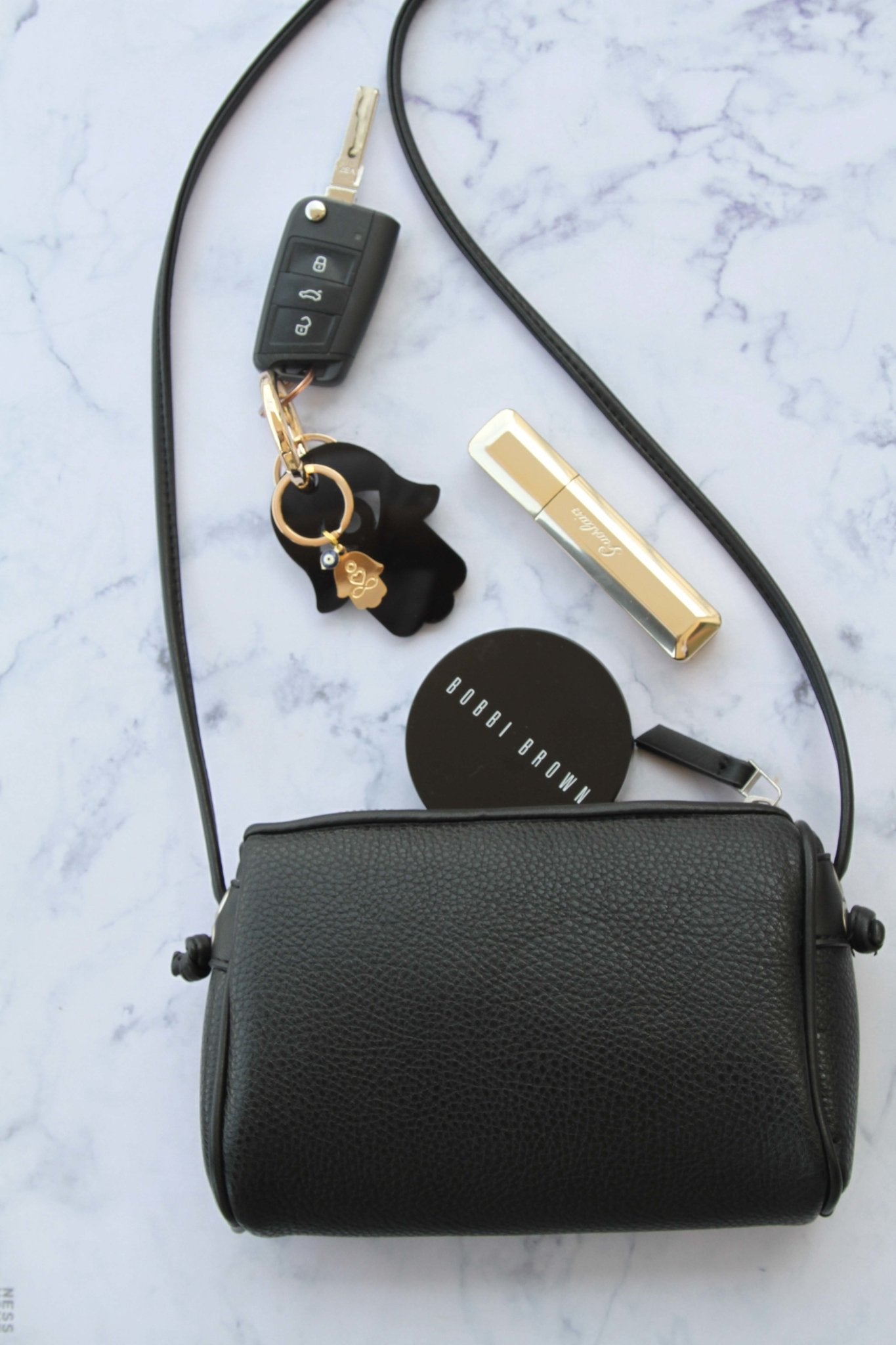 Black Acrylic Hamsa with Gold plated key holder & Hamsa with evil eye - stylish luck home decor