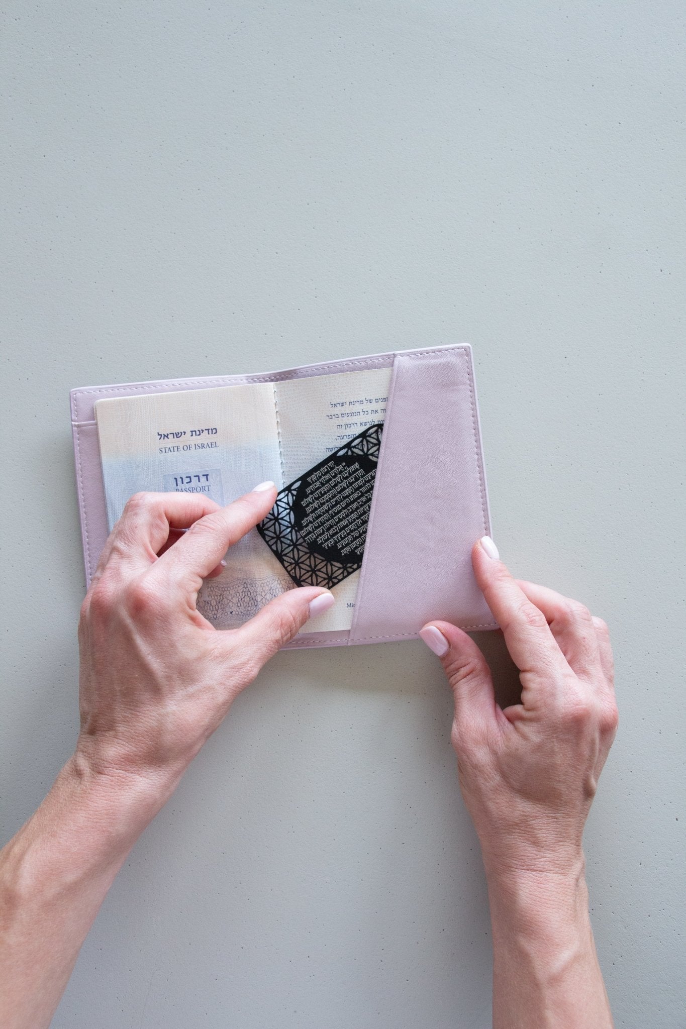 Tfilat Haderech- Silver metal card - Stylish Luck Home Decor | Hamsa \ Hand Of Fatima | Good Luck Gifts