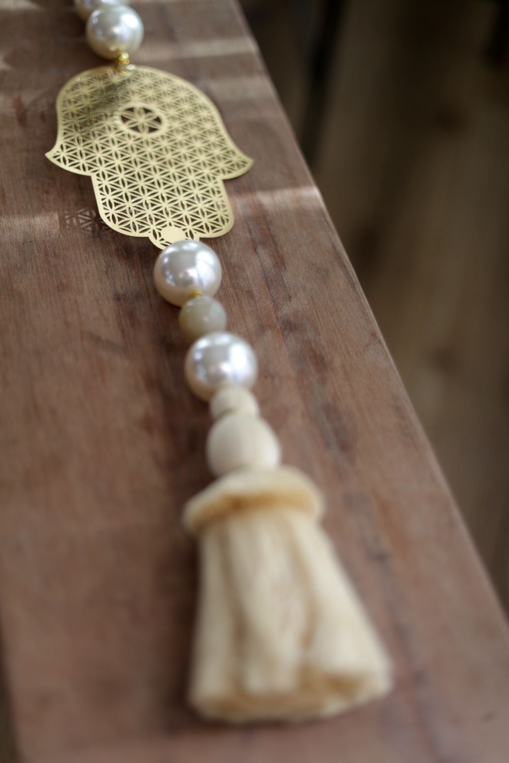 Golden Hamsa Wall Hanging for Entryway - Protective Home Decor with Tassel - Stylish Luck Home Decor | Hamsa \ Hand Of Fatima | Good Luck Gifts