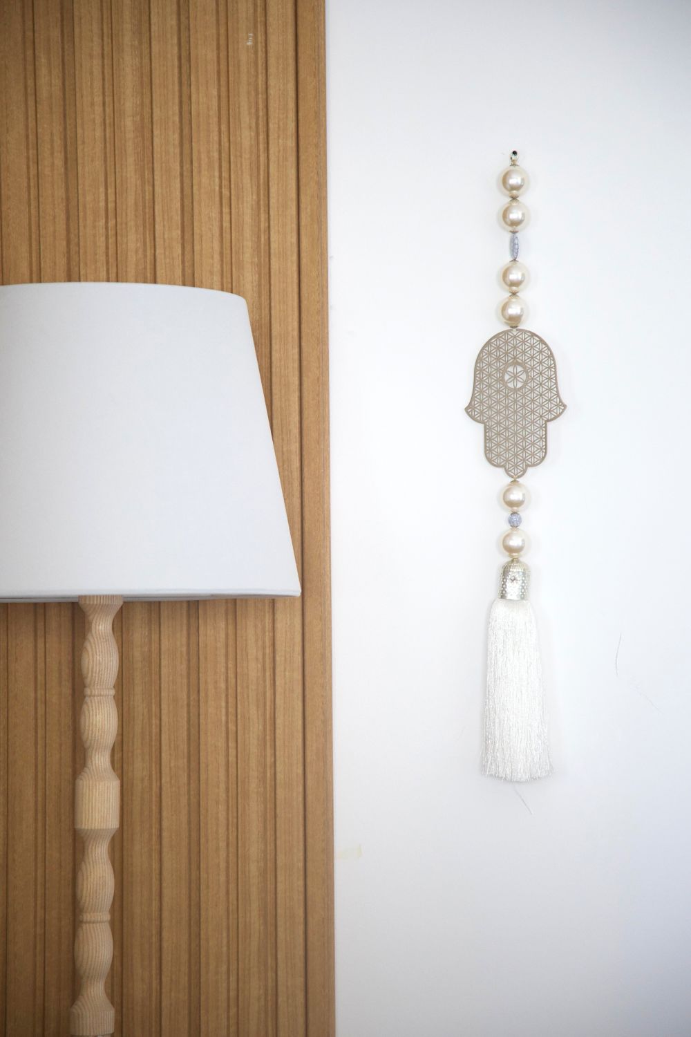 Silver Hamsa Wall Hanging with Black Tassel - Protective Home Decor. - Stylish Luck Home Decor | Hamsa \ Hand Of Fatima | Good Luck Gifts