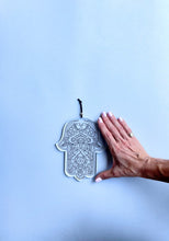 Load image into Gallery viewer, Acrylic Hamsa Printed Pattern - Stylish Luck Home Decor | Hamsa \ Hand Of Fatima | Good Luck Gifts