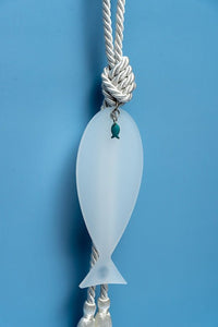 Acrylic White hanging fish for good luck - stylish luck home decore