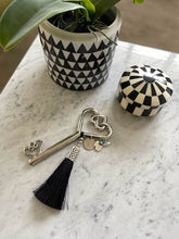 Load image into Gallery viewer, Endless love key blessing good luck charm with Silver evil eye - stylish luck home decor