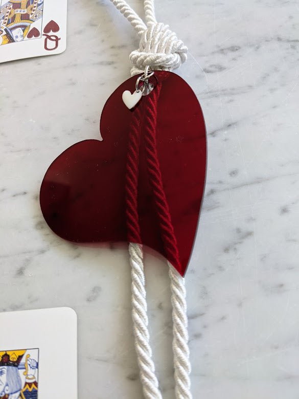 Couple acrylic Hearts for hanging Red & white with tassel – Stylish Luck  Home Decor, Hamsa \ Hand Of Fatima