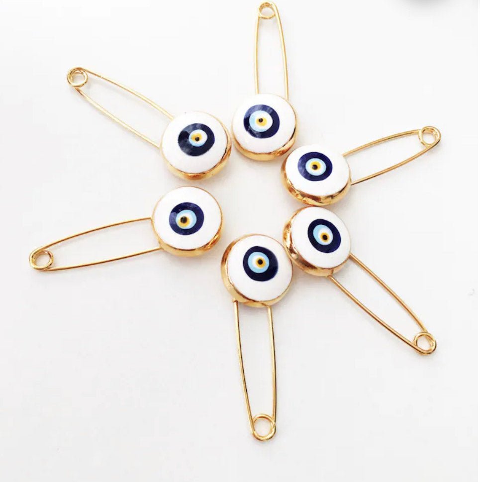 Lucky evil eye safety pin - Stylish Luck Home Decor | Hamsa \ Hand Of Fatima | Good Luck Gifts